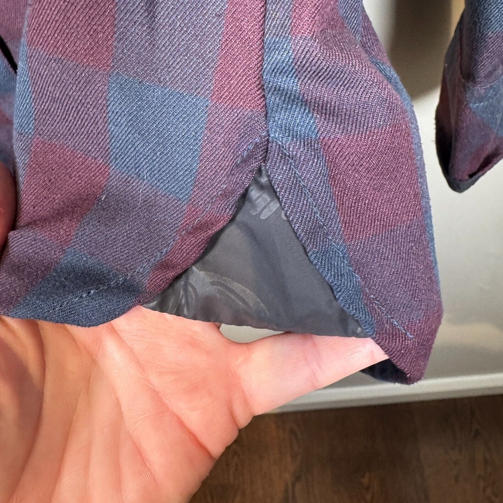 Flylow Gear Shirt Womens‎ Size Small Purple Blue Plaid Flannel Outdoor Western - Picture 5 of 10
